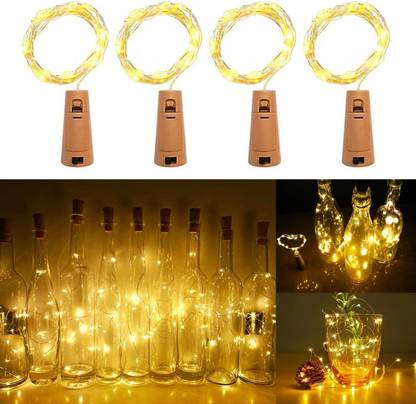 CR STORES 20 LEDs 2 m White Steady Strip Rice Lights