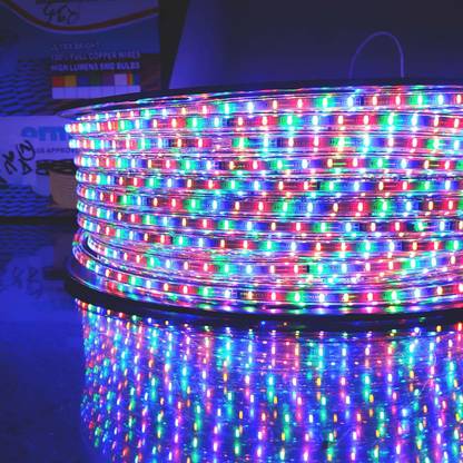 BENHEK 600 LEDs 5 m Multicolor Steady Strip Rice Lights