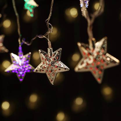 Home Delight 16 LEDs 3.18 m Multicolor Flickering Star Rice Lights