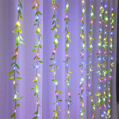 BellGrey 240 LEDs 3 m Multicolor Steady, Flickering Leaf Rice Lights