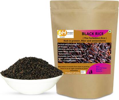 pH Shoppe Black rice Rich in protein,fiber and antioxidants Black Black Rice