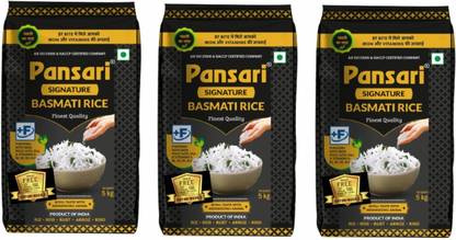 Pansari Basmati Rice 15Kg - Gluten Free Basmati Rice (Long Grain, Steam)