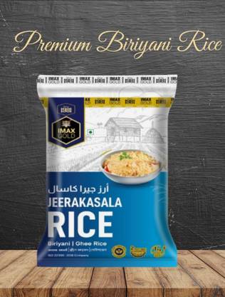 Imax Gold Jeerakasala Rice | best rice for biryani | Zeera samba, Wayanadan kaima Rice Raw Rice (Medium Grain)