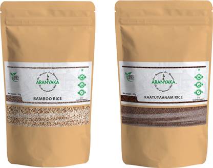 ARANYAKA Immunity and Energy Booster Combo|Bamboo and Kattuyanam|1 kg Each|Red and Brown| Red Boiled Rice (Medium Grain, Unpolished)