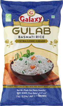 GALAXY Extra Long Grain Basmati Rice - 1 Kg Basmati Rice (Long Grain, Polished)