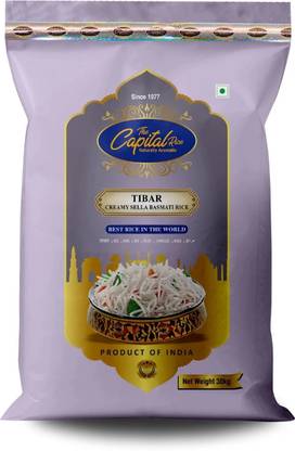 The Capital Rice Tibar Creamy Sella Basmati Rice, 30 kg - Naturally Aromatic, Long Grain Rice Basmati Rice (Broken Grain, Parboiled)