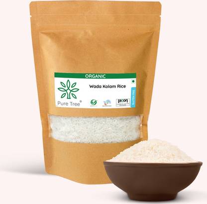 Pure Tree Organic Wada Kolam Rice (Full Grain, Unpolished)