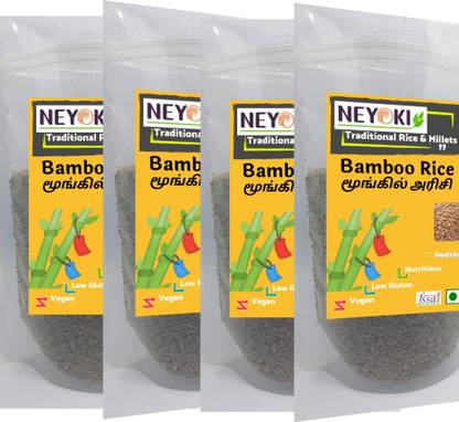 NEYOKI Bamboo Rice 2kg / Moongil Rice / mulayari Arisi / Brown Bamboo Seed Rice (Full Grain, Unpolished)