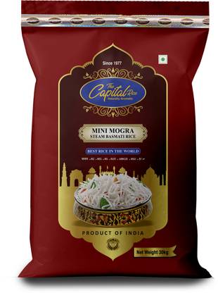 The Capital Rice STEAM BASMATI RICE MINI MOGRA Basmati Rice (Medium Grain, Steam)
