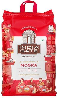 INDIA GATE Mogra 10kg Basmati Rice (Medium Grain, Polished)