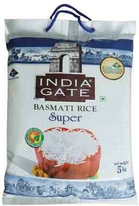 INDIA GATE SUPER BASMATI RICE Basmati Rice (Long Grain, Polished)