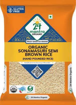 24 Mantra Hand Pounded Organic Sonamasuri Rice Sona Masoori Rice
