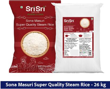 Sri Sri Tattva Sona Masuri Super Quality  Steam Rice (Full Grain, Steam)