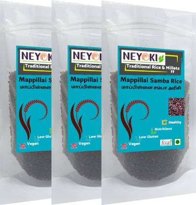 NEYOKI Mappilai Samba Rice 1.5kg Red Mapillai Samba Rice (Full Grain, Unpolished)