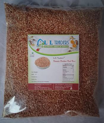 LJL Traders Kerala Broken Red Rice / Nurukkari/ Podiari for Porridge (Product of Kerala) Red Rosematta Rice (Broken Grain, Raw)