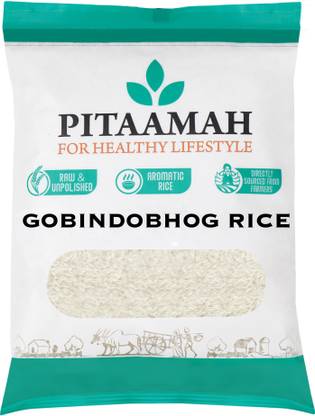 pitaamah Natural Gobindobhog Rice | Aromatic | Unpolished | Directly from farmers Rice (Small Grain)