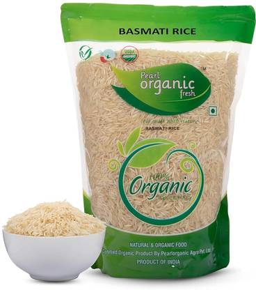 Pearl Organic Fresh BASMATI RICE Basmati Rice (Long Grain, Raw)