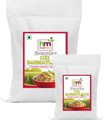 Hubmeal Premium 1121 Basmati Rice EVERYDAY BASMATI RICE Aged Rice |Non-Sticky| 10kg Basmati Rice (Full Grain, Raw)