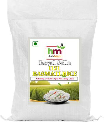 Hubmeal Premium 1121 Long Grain Basmati Rice ROYAL SELLA BASMATI RICE Aged Rice |20kg Basmati Rice (Long Grain, Parboiled)
