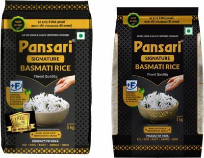 Pansari Signature Basmati Rice, 2-Years Aged Long Grain Rice 6 kg Basmati Rice (Long Grain, Raw)
