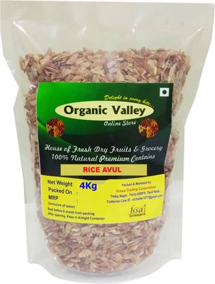 Organic Valley FLATTENED RICE AVUL / POHA Red Poha (Small Grain, Raw)