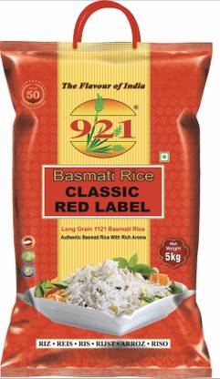 921 Classic Red Label Extra Premium Quality Grains Basmati Rice (Long Grain, Unpolished)