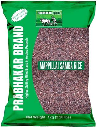 Prabhakar Brand Mapillai Samba Rice Red Everyday Rice (Medium Grain, Unpolished)