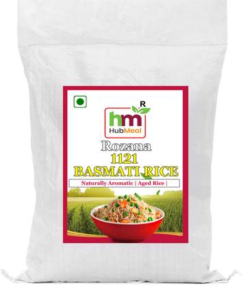 Hubmeal Premium 1121 Basmati Rice ROZANA BASMATI RICE Aged Rice |Non-Sticky| 20kg Basmati Rice (Full Grain, Raw)