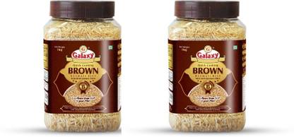 GALAXY High in Fibre, Gluten-Free, Cholesterol Free, 1 KG Pack of 2 Brown Basmati Rice (Long Grain, Raw)