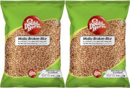 Double Horse Matta Broken Rice 1Kg (Pack of 2) Red Jaya Rice (Broken Grain, Polished)