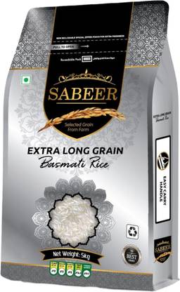 sabeer Sabeer_5kg Pack of 3 Basmati Rice (Long Grain, Raw)