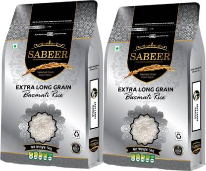 sabeer Sabeer_1kg Pack of 2 Basmati Rice (Long Grain, Raw)