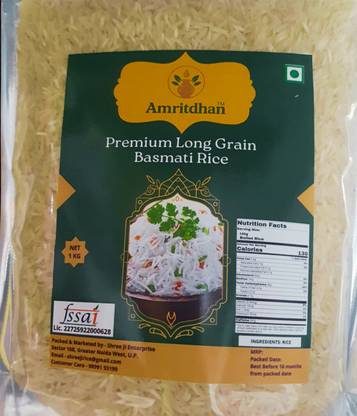 Amritdhan Long Grain Basmati Rice Basmati Rice (Long Grain, Steam)