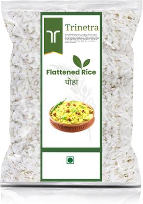 Trinetra Best Quality Poha (Flattened Rice)-1Kg (Pack Of 1) Poha