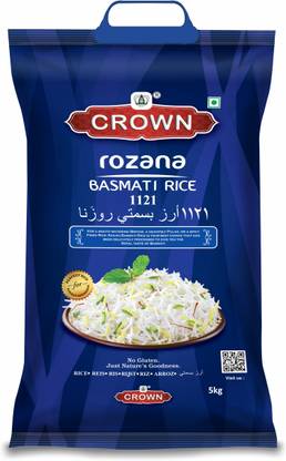 CROWN C-RozanaBasmatiRice-5kg Basmati Rice (Broken Grain, Steam)