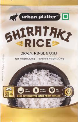 urban platter Shirataki Rice, 220g [Keto-friendly, Fat-Free, Gluten-Free Alternative to Rice] Steam Rice (Full Grain, Sticky)