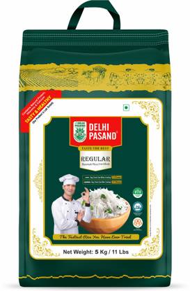 DP DELHIPASAND. Regular 5 Kg | India’s First Cholesterol-Free Basmati Rice Brand Basmati Rice (Long Grain, Boiled)