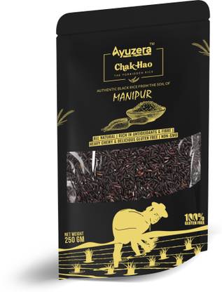Ayuzera Organic Black Rice 100% Natural Diabetic friendly Row Long Gain Black Black Rice (Full Grain)