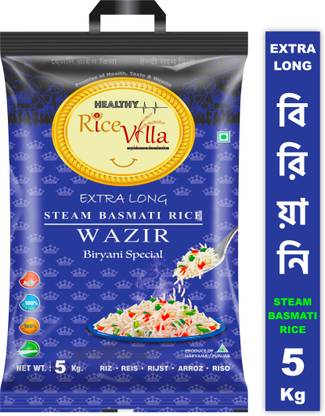 Healthy Rice Villa 11-21  Wazir Biryani Special 5Kg Basmati Rice (Long Grain, Steam)