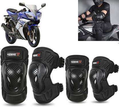 AUTO PEARL Protective Half Elbow Guard/Knee and Shin Guards for YZF R15 V2 Elbow Guard, Knee Guard, Shin Guard Free Black