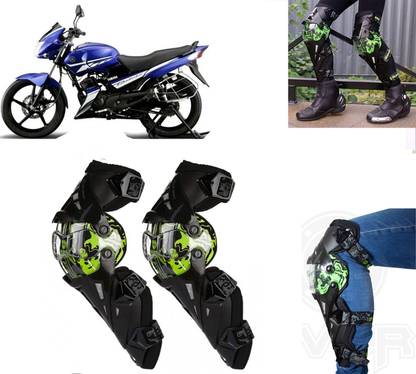AUTO PEARL Black & Green Protective Knee Gurad 2 Pcs for Gladiator Elbow Guard, Knee Guard Free Black