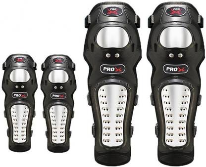 SRPHERE Elbow Guard, Shin Guard Free Black, Silver