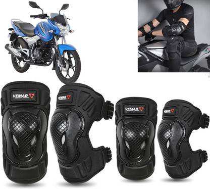 AUTO PEARL Protective Half Elbow Guard/Knee and Shin Guardsfor Discover 125DTS-i Elbow Guard, Knee Guard, Shin Guard Free Black