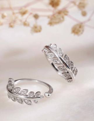 Murliwala Love Promise Couple Finger Ring Pack of 2 Brass Silver Plated Toe Ring