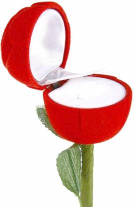 suvasane Rose Jewelry Vanity Box (Red) Without Ring Makeup and Jewelry Vanity Box