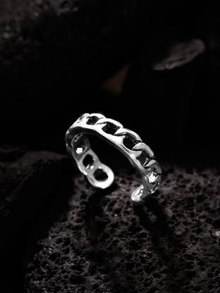 Roadster Alloy Silver Plated Nail Ring