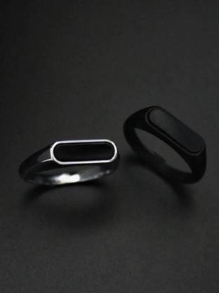 JMAATRCHAAYA PIYUSH ENTERPRISES STYLISH GOLD,SILVER&TITANIUM PLATED RINGS Alloy Sterling Silver, Titanium Plated Ring