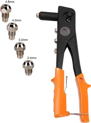 Mass Pro 10.5” Pop Rivet Gun With Plastic Carry Case & Rivets , Professional Pop Hand Riveter Medium Duty Slow Hitting Rivet Gun