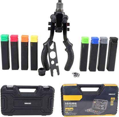 Homdum 12 inch 3 in 1 Nut Rivet Heavy Duty Squeeze Rivet Gun