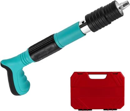 AASHROMALL Manual Steel Nail Gun Tool, Concrete Nail Gun, Portable Mini Nail Shooting Heavy Duty Fast Hitting Rivet Gun